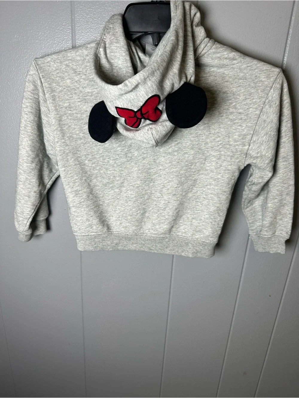 GAP Disney mini mouse love  Gray Zip-Up Hoodie with Red Bow Accents girls 5t